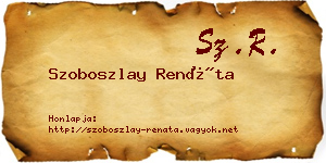 Szoboszlay Renáta névjegykártya